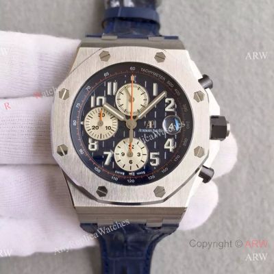 Swiss Audemars Piguet Copy 3126 Watch Blue Face Blue Leather